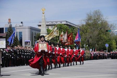 Делегация Тбилисского района приняла участие в параде Кубанского казачьего войска